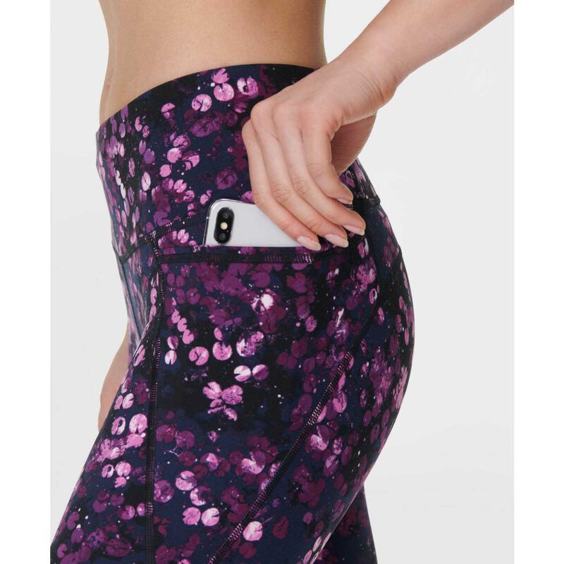 Sweaty Betty Power 7/8 Workout Leggings Purple Lilypad Print image number 2